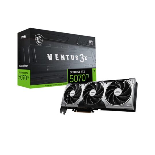 MSI GeForce RTX 5070 Ti Ventus 3X OC 16GB GDDR7 Graphics Card MSI GeForce RTX 5070 Ti Ventus 3X OC 16GB GDDR7 Graphics Card