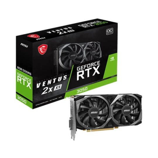 MSI RTX 3050 Ventus 2X XS OC 8GB Graphics Card MSI RTX 3050 Ventus 2X XS OC 8GB Graphics Card