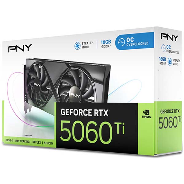 PNY NVIDIA GeForce RTX 5060 Ti 16GB OC Dual Fan Graphics Card PNY NVIDIA GeForce RTX 5060 Ti 16GB OC Dual Fan Graphics Card