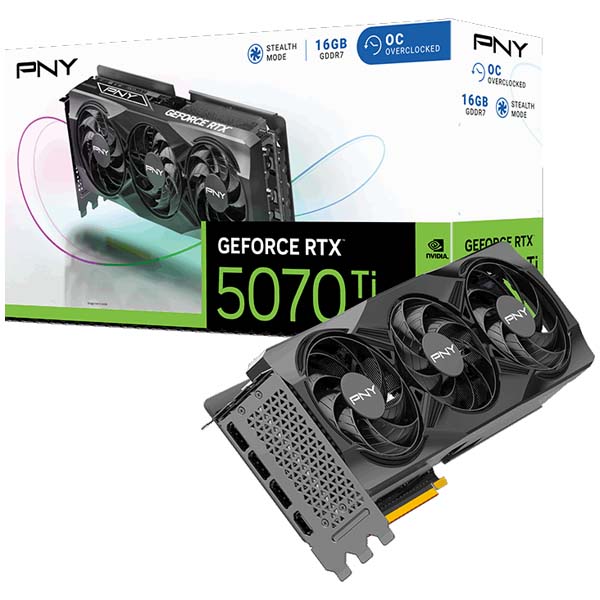 PNY NVIDIA GeForce RTX 5070 Ti OC Triple Fan Graphics Card PNY NVIDIA GeForce RTX 5070 Ti OC Triple Fan Graphics Card