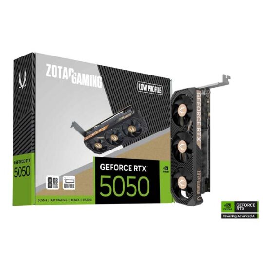 ZOTAC GAMING GeForce RTX 5050 Low Profile 8GB GDDR6 Graphics Card ZOTAC GAMING GeForce RTX 5050 Low Profile 8GB GDDR6 Graphics Card