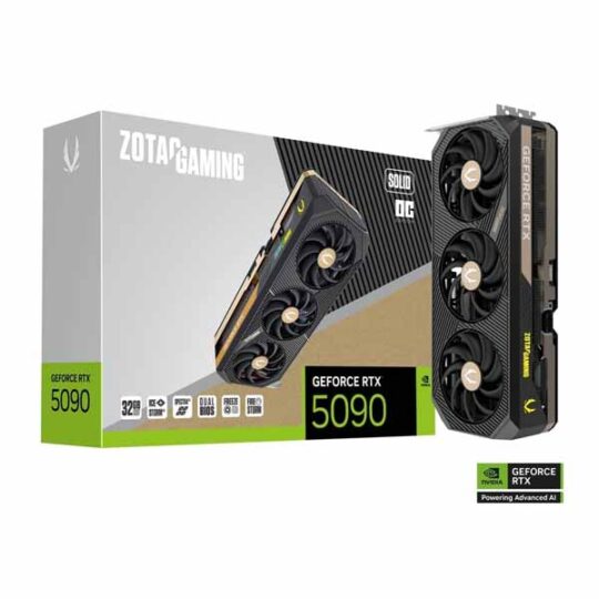 ZOTAC GAMING GeForce RTX 5090 SOLID OC 32GB GDDR7 Graphics Card ZOTAC GAMING GeForce RTX 5090 SOLID OC 32GB GDDR7 Graphics Card