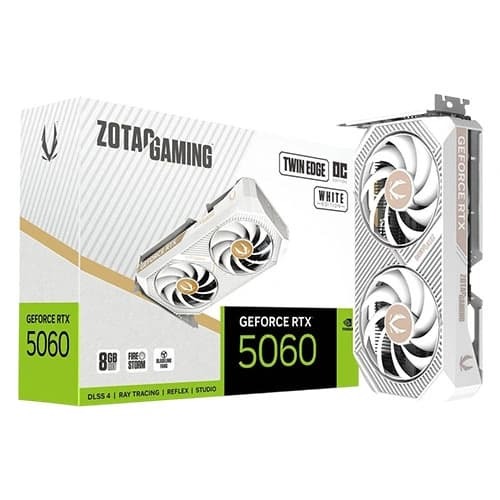 ZOTAC RTX 5060 Twin Edge OC White 8GB GDDR7 Graphics Card ZOTAC RTX 5060 Twin Edge OC White 8GB GDDR7 Graphics Card