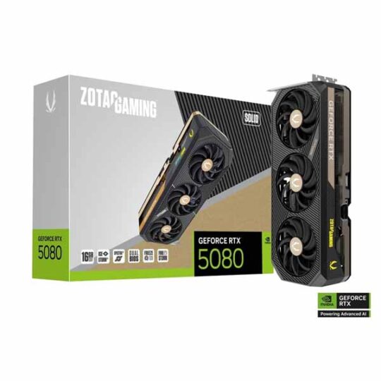 Zotac Gaming GeForce RTX 5080 Solid 16GB GDDR7 Graphic Card Zotac Gaming GeForce RTX 5080 Solid 16GB GDDR7 Graphic Card