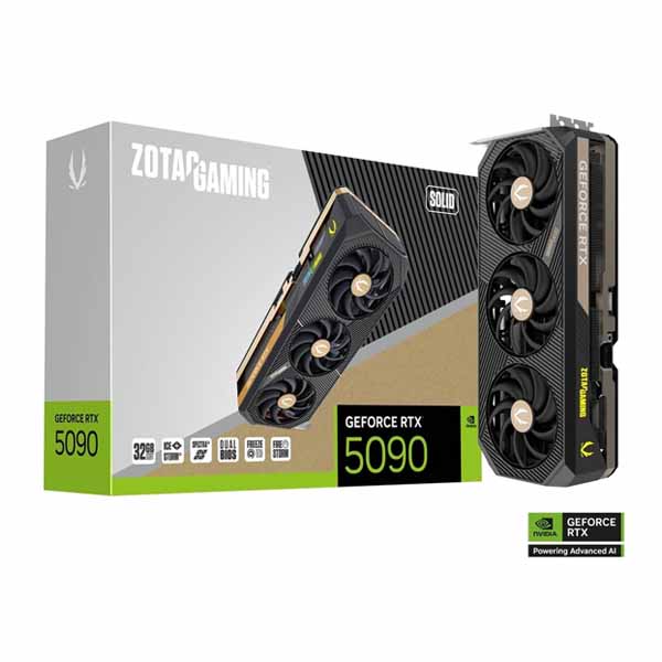 Zotac Gaming GeForce RTX 5090 Solid 32GB GDDR7 Graphics Card Zotac Gaming GeForce RTX 5090 Solid 32GB GDDR7 Graphics Card