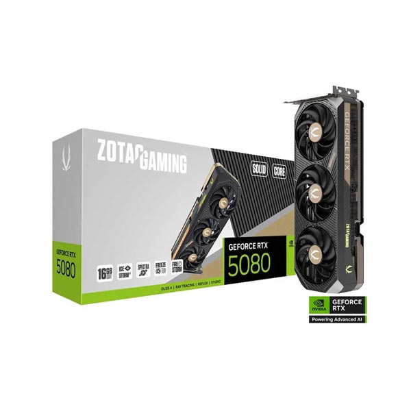 Zotac Gaming RTX 5080 Solid Core 16Gb GDDR7 Graphics Card Zotac Gaming RTX 5080 Solid Core 16Gb GDDR7 Graphics Card
