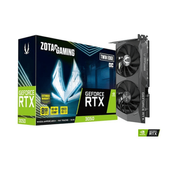 Zotac RTX 3050 Twin Edge OC LHR 8GB Gaming Graphics Card Zotac RTX 3050 Twin Edge OC LHR 8GB Gaming Graphics Card