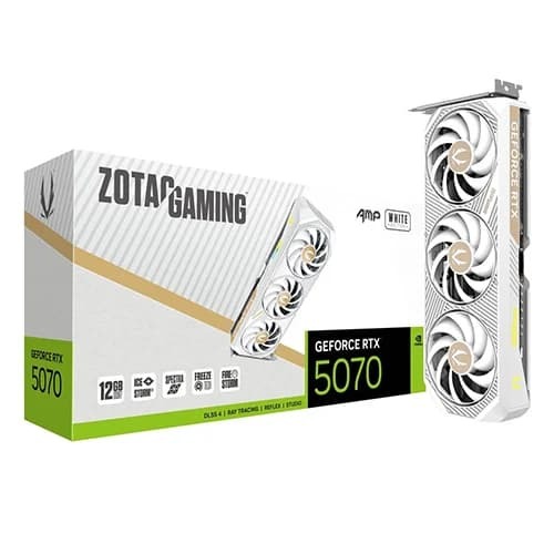 Zotac RTX 5070 AMP White Edition 12GB GDDR7 Graphics Card Zotac RTX 5070 AMP White Edition 12GB GDDR7 Graphics Card