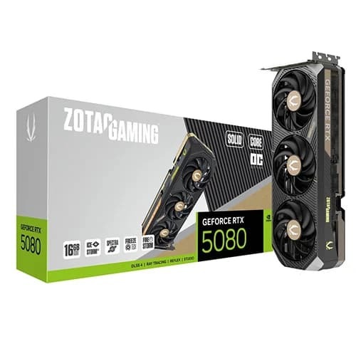 Zotac RTX 5080 Solid Core OC 16GB GDDR7 Graphics Card Zotac RTX 5080 Solid Core OC 16GB GDDR7 Graphics Card