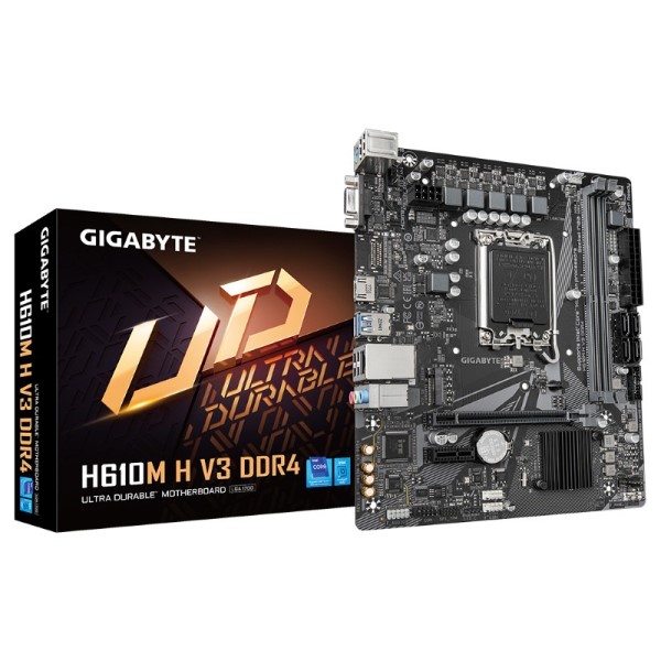 Gigabyte H610M H V3 DDR4 Intel Motherboard Supports Intel 12th, 13th & 14th Gen Processors Gigabyte H610M H V3 DDR4 Intel Motherboard Supports Intel 12th, 13th & 14th Gen Processors
