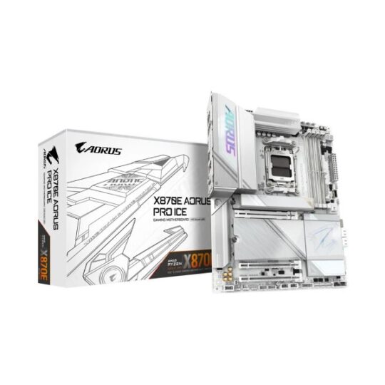 Gigabyte X870E Aorus Pro Ice AM5 LGA 1718 ATX Motherboard Gigabyte X870E Aorus Pro Ice AM5 LGA 1718 ATX Motherboard