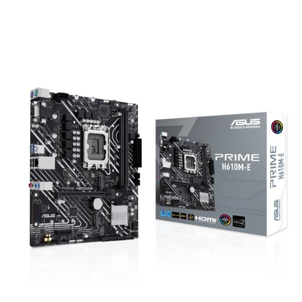 ASUS Prime H610M-E DDR5 Intel LGA 1700 mATX Motherboard Supports Intel 12th, 13th & 14th Gen Processors ASUS Prime H610M-E DDR5 Intel LGA 1700 mATX Motherboard Supports Intel 12th, 13th & 14th Gen Processors