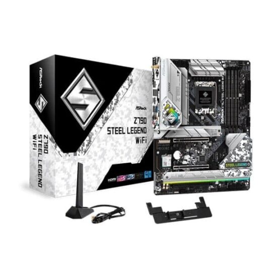ASRock Z790 Steel Legend WIFI DDR5 Motherboard Supports Intel LGA 1700 Intel 12th , 13th & 14th Gen Processors ASRock Z790 Steel Legend WIFI DDR5 Motherboard Supports Intel LGA 1700 Intel 12th , 13th & 14th Gen Processors