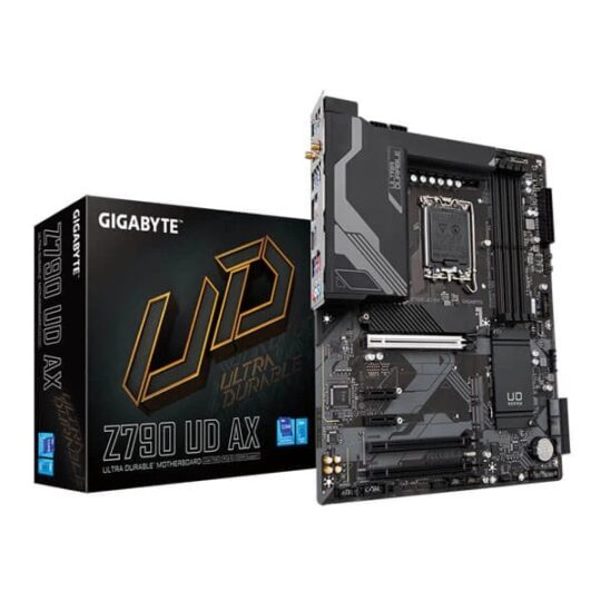 Gigabyte Z790 UD AX Intel (Wi-Fi) Motherboard Supports Intel 12th, 13th & 14th Gen Processors Gigabyte Z790 UD AX Intel (Wi-Fi) Motherboard Supports Intel 12th, 13th & 14th Gen Processors