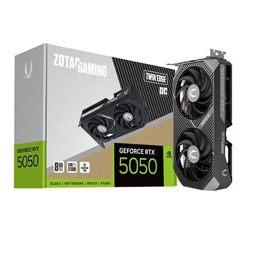 Zotac RTX 5050 Twin Edge OC 8GB GDDR6 Graphics Card Zotac RTX 5050 Twin Edge OC 8GB GDDR6 Graphics Card