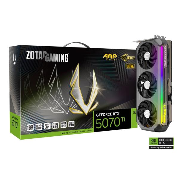Zotac RTX 5070 Ti AMP Extreme Infinity Ultra 16GB GDDR7 Graphics Card Zotac RTX 5070 Ti AMP Extreme Infinity Ultra 16GB GDDR7 Graphics Card