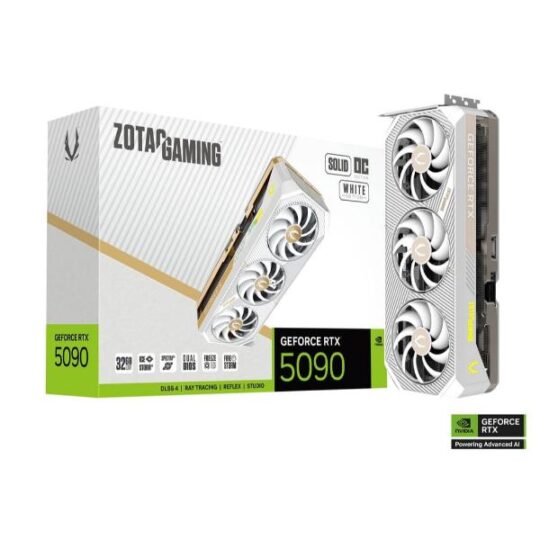 ZOTAC GAMING GeForce RTX 5090 SOLID OC 32GB GDDR7 Graphics Card White ZOTAC GAMING GeForce RTX 5090 SOLID OC 32GB GDDR7 Graphics Card White